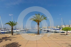 Murcia, Spain. Port on La Manga del Mar Menor in sunny day photo