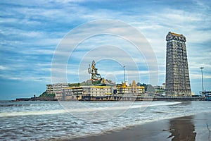 Murdeshwar temple early morning view from low angle photo