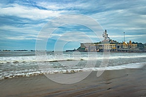 Murdeshwar temple early morning view from low angle photo