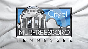 Murfreesboro of Tennessee of United States flag background