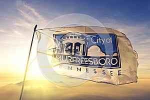 Murfreesboro of Tennessee of United States flag waving on the top