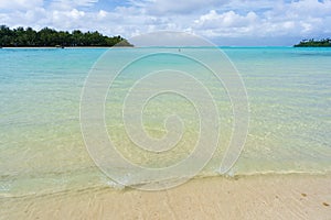 Muri beach, the most famous beach on the tropical island of Rarotonga