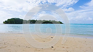 Muri beach, the most famous beach on the tropical island of Rarotonga