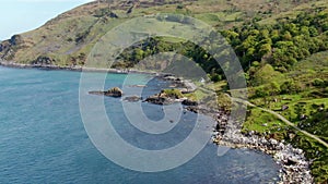 Murlough Bay in North Ireland - aerial view