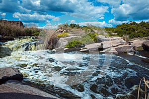 The murmuring waters of the Tokovsky waterfall in Ukraine.