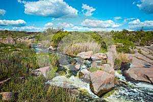 The murmuring waters of the Tokovsky waterfall in Ukraine. photo