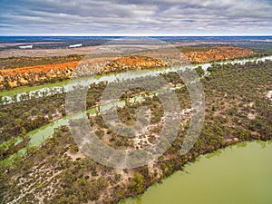 Murray River eroding sandstone cliffs.