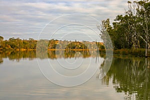 The Murray River twists and turns on itself near Morgan in South Australia