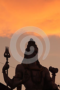 Murudeshwar Temple at sunset - Lord Shiva statue - Gopura - India religious trip - Hindu religion