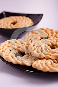 Murukku is a savoury snack from India