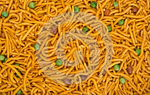 murukku or traditional indian snack on background.