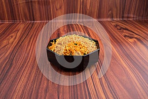 murukku or traditional indian snack chakli and chakali on background.