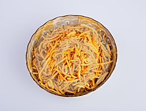 murukku or traditional indian snack chakli and chakali on background.