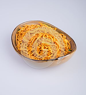 murukku or traditional indian snack chakli and chakali on background.