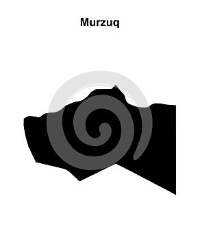 Murzuq outline map