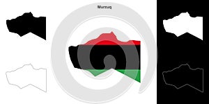 Murzuq outline map
