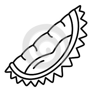 Musang durian piece icon, outline style photo