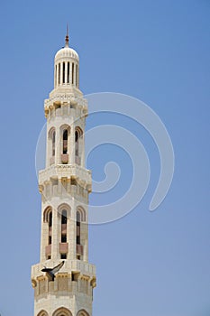 Muscat, Oman - Sultan Qaboos Grand Mosque Minaret photo