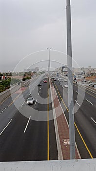 Muscat Sultanate of Oman evening road view