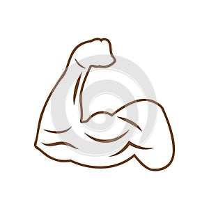 Muscle arm icon design template vector isolated illustration