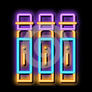 Muscle Balancer Capsules neon glow icon illustration