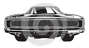 Muscle Car Front View