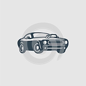 The muscle car illustration