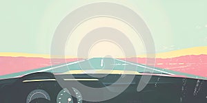 muscle car illustration, motors, roadtrips, ai image of cars