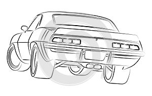 Muscle car ilustration