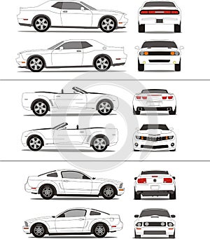 Muscle car outline template