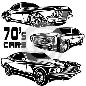 Muscle car vector poster