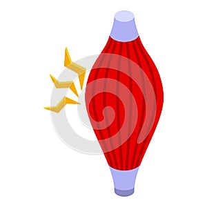 Muscle convulsions icon isometric vector. Medicine seizure