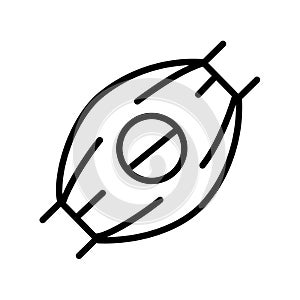 Muscle relaxants line black icon. Vector isolated button