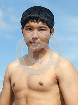 Muscled Mongolian model