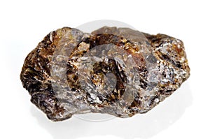 Muscovite and biotite minerals envolving quartz crystal