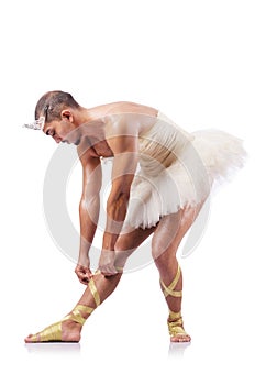 Muscular ballet performer