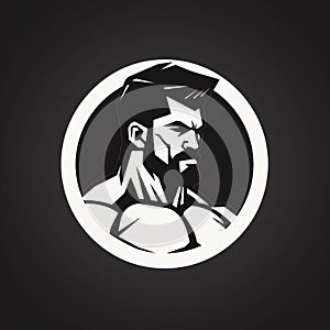 Muscular Black And White Outline Icon