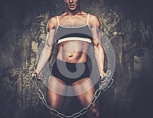 Muscular bodybuilder photo
