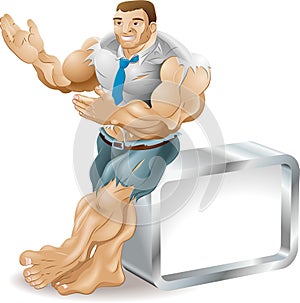 Muscular businessman