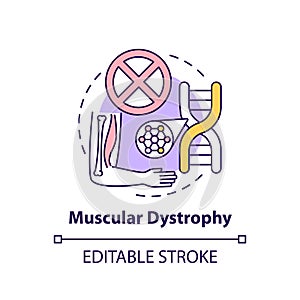 Muscular dystrophy concept icon