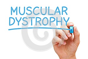 Muscular Dystrophy Handwritten With Blue Marker photo