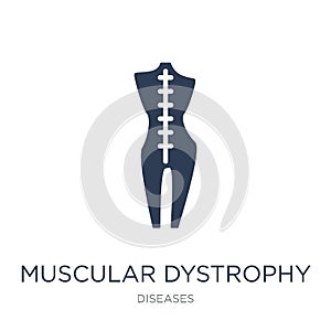 Muscular dystrophy icon. Trendy flat vector Muscular dystrophy i photo