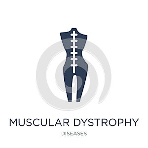 Muscular dystrophy icon. Trendy flat vector Muscular dystrophy i