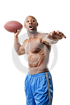 Muscular Football Player