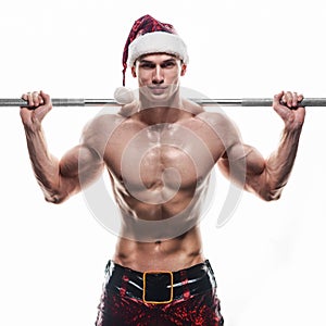 Muscular handsome Santa Claus