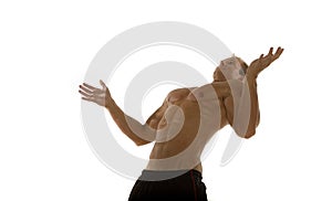 Muscular male body builder