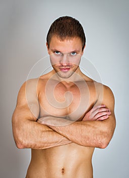 Muscular male model.