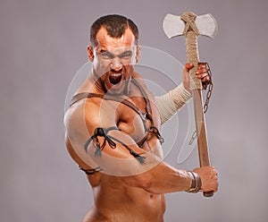 Masculino retrato antiguo guerrero 