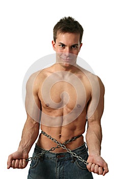 Muscular Man with a Chain