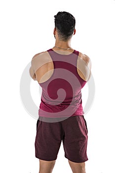 Muscular man looking at empty space